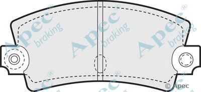 APEC BRAKING pad284 -  Комплект тормозных колодок, дисковый тормоз